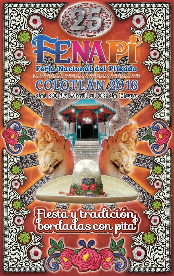 Cartel Oficial de la 25 Feria Nacional del Piteado, Colotlán 2016 